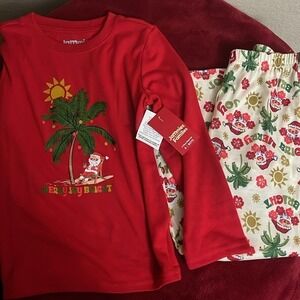 Jammies For Your Families Boys Size 6 Tropical Christmas Pajama Set
